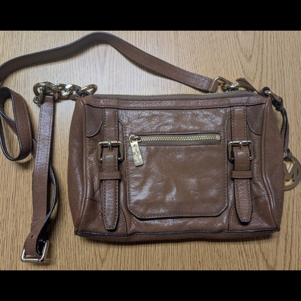 Michael Kors Tan Leather Crossbody Bag